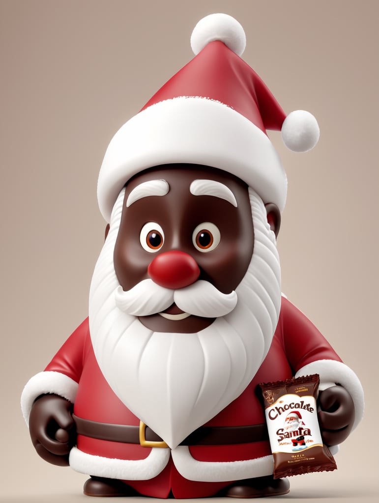 A chocolate Santa figure, made from milk chocolate