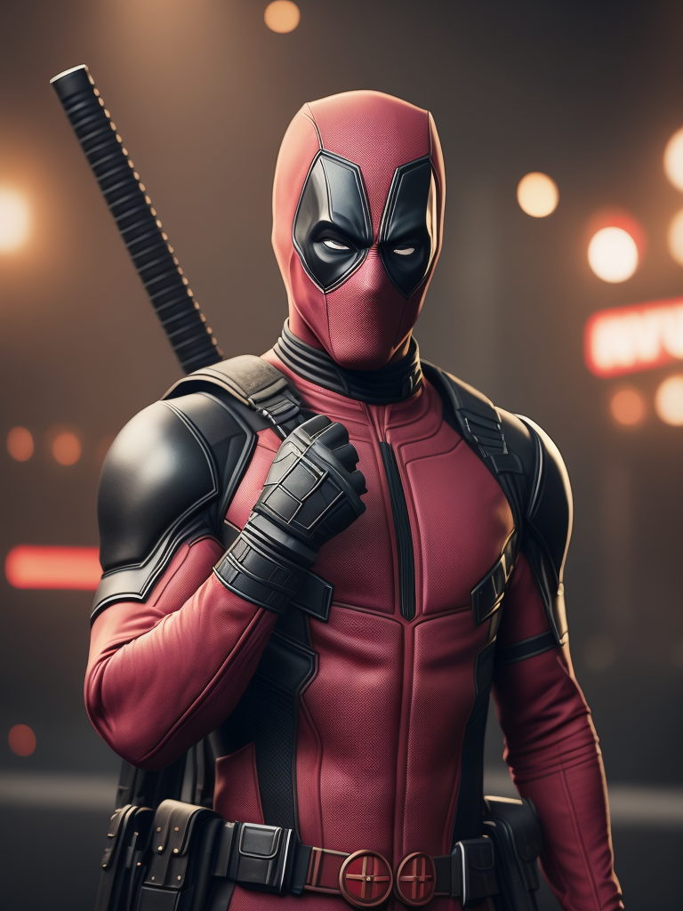 Deadpool in a pink suit