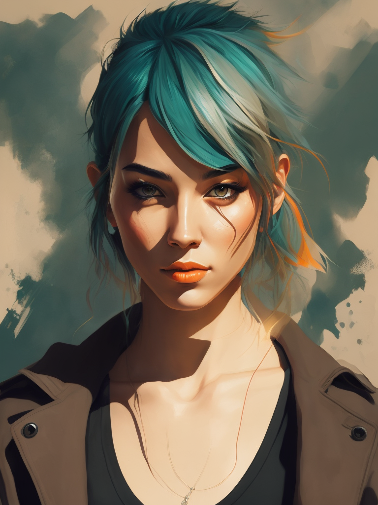 Abstract 1998 european blond hiphop girl by sachin teng x supreme, attractive, stylish, designer, green, asymmetrical, geometric shapes, graffiti, street art