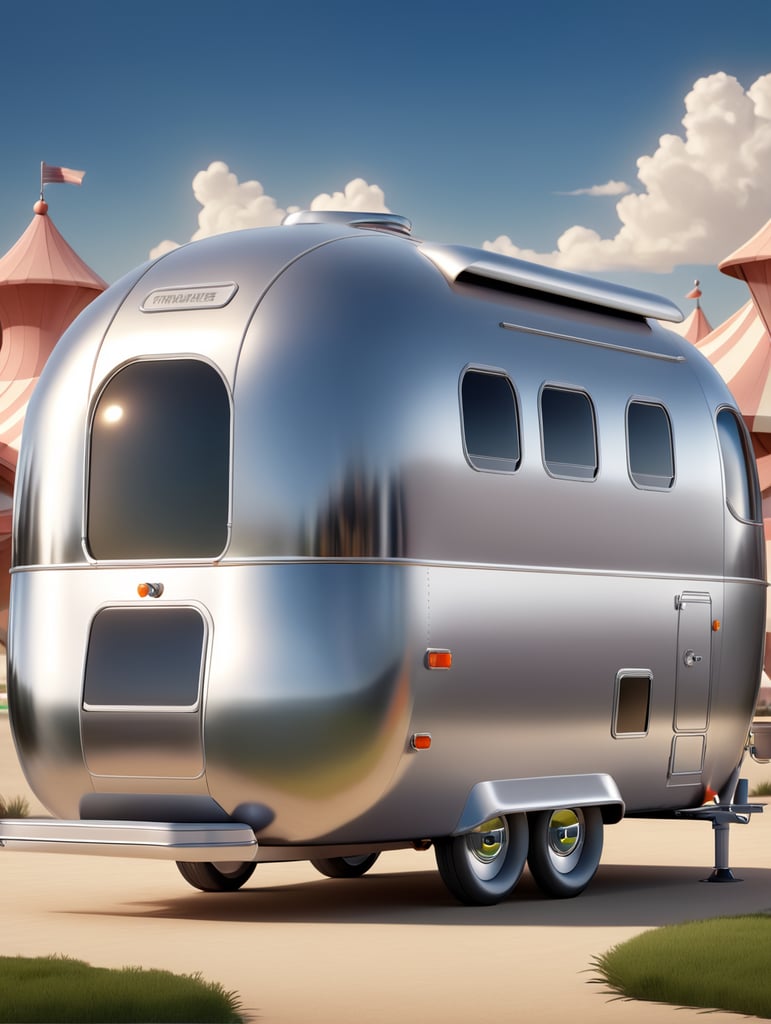 Futuristic airstream trailer