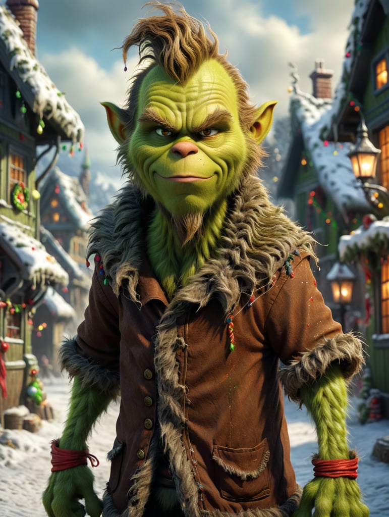 Tall grinch boy baggy clothes brown shaggy hair skinny