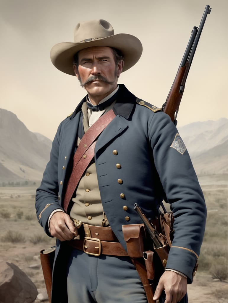 1875 Montana u.s. marshall with scar and rifle