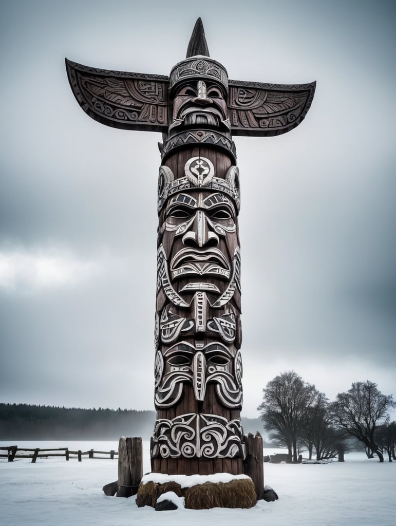 viking totem pole