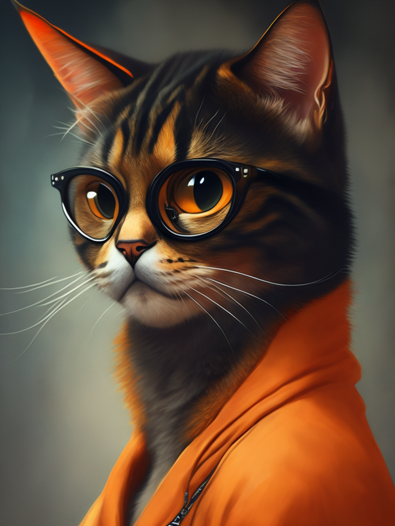 hyper-realistic, ultra-detailed photograph of a cat wearing glasses in old Renaissance ottoman home, hyper realistic, ultra detailed photograph, depth of field