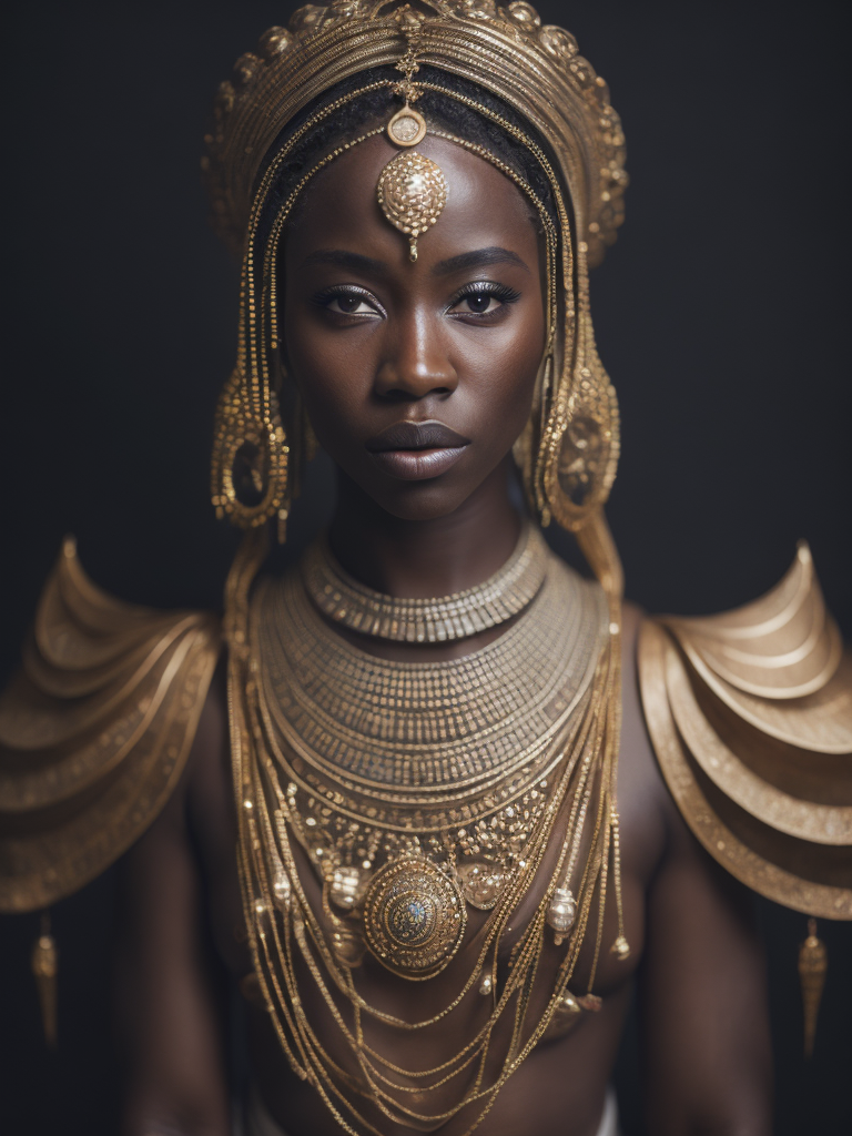 Obatala the african orisha wearing a detailed and intricate ade, cosmic god, astrophotography