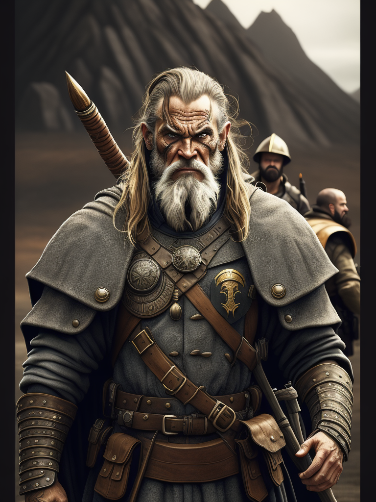 An award winning linocut of a viking in the battlefield