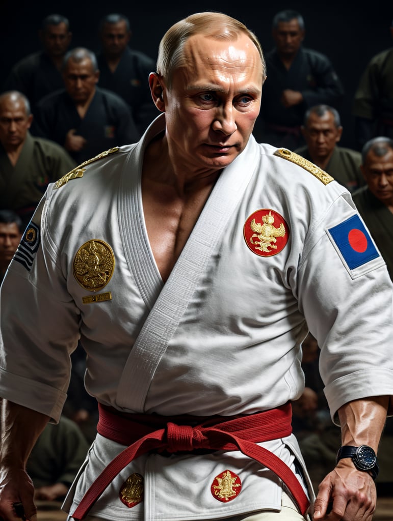 vladimir putin wearing gi judo