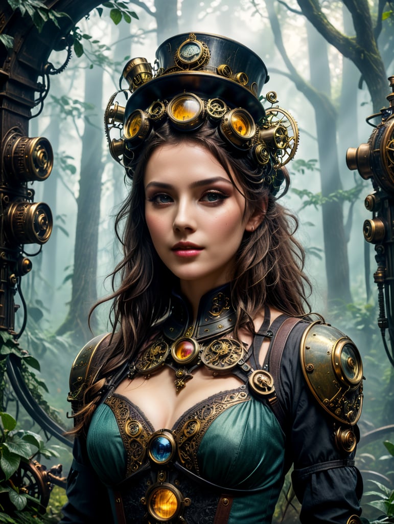 Imagine a whimsical fusion where the enchanting world of "A Midsummer Night's Dream" collides with the intricate gears and steam-powered wonders of steampunk. In this imaginative blend, the magical forests of Shakespeare's play are transformed into steam-filled jungles where fairies operate clockwork contraptions, and Puck, the mischievous sprite, wears goggles and a top hat. The romantic and dreamlike atmosphere of the play combines seamlessly with the industrial aesthetics of steampunk, creating a visually captivating and enchanting setting where love, magic, and machinery coexist in harmony.