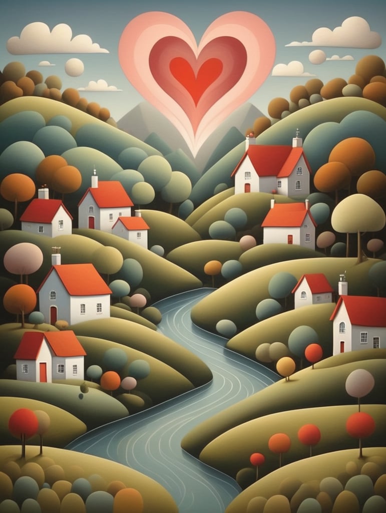 Heart Folk Art by Paul Corfield