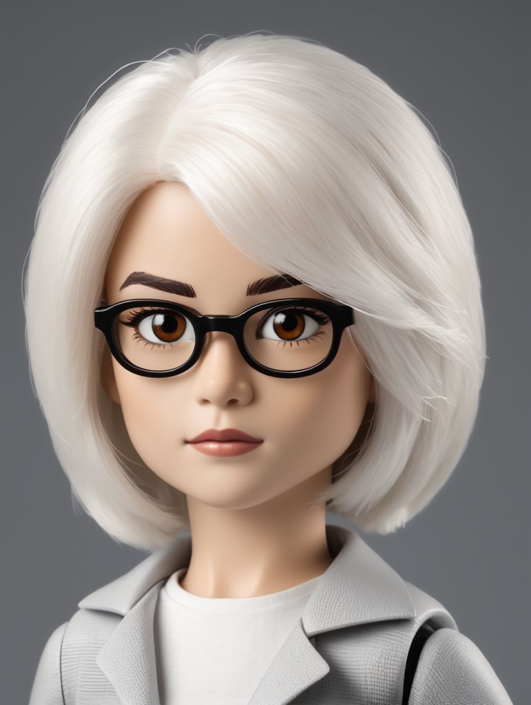 create a lego character with white hair