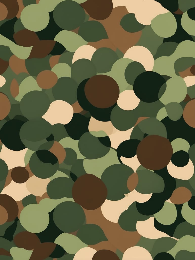 seamless camouflage pattern, green and brown colors, vector art, modern