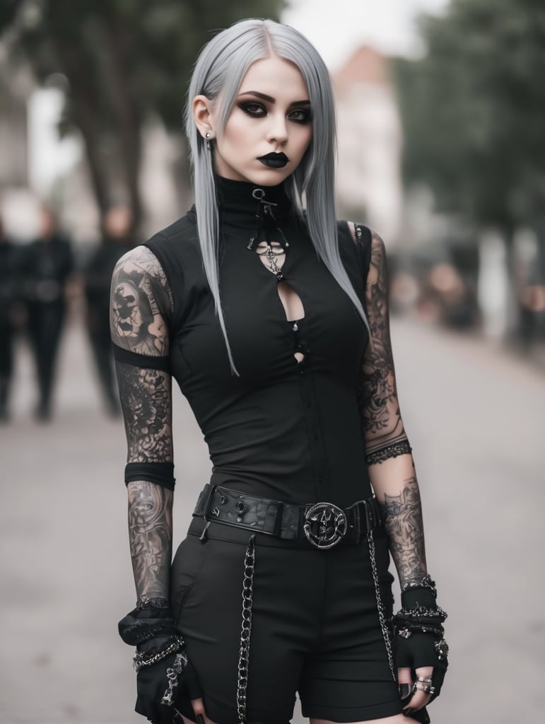 Fit goth girl