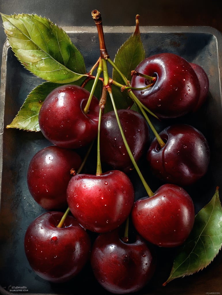 fruit cherry watercolor