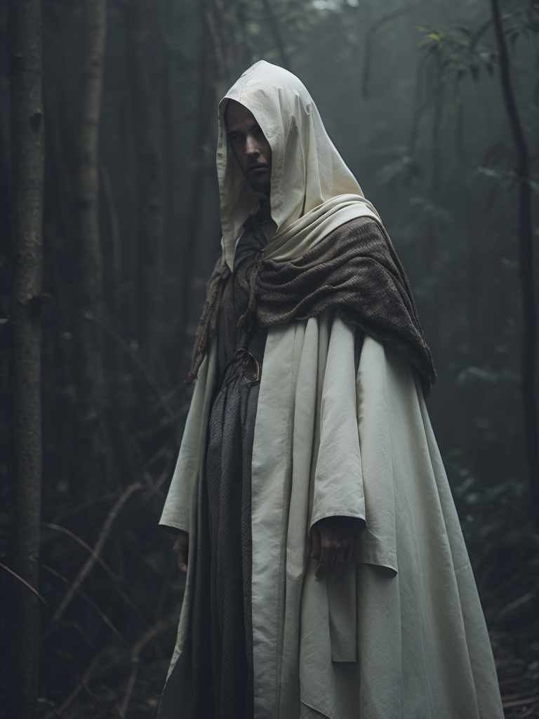 faceless white clothed wizard