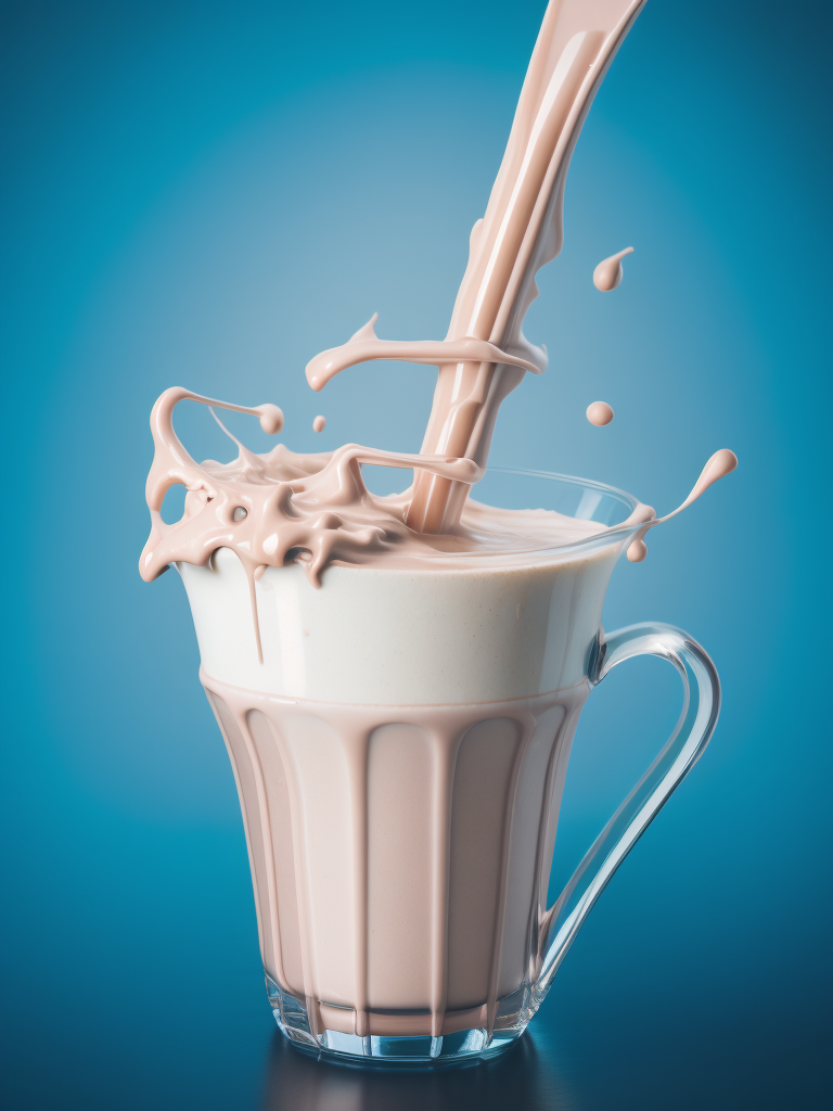 glass cup with chocolate milkshake