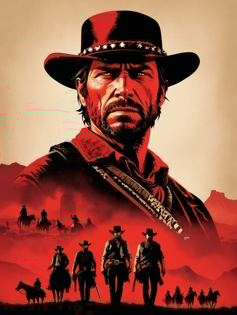 red dead redemption western movie poster