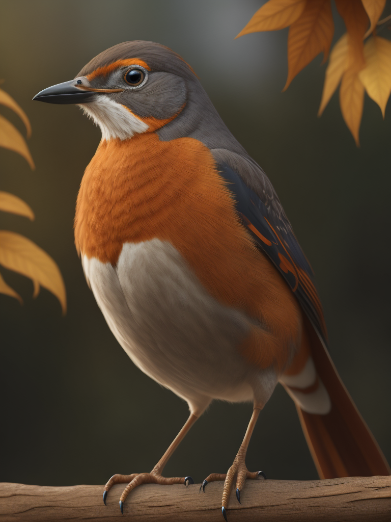 A Rufous-bellied Thrush but with a royal medieval clothing