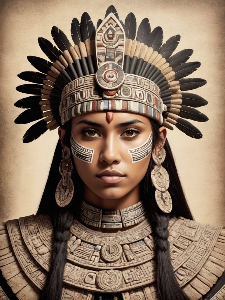 Young adult Aztec ruler.