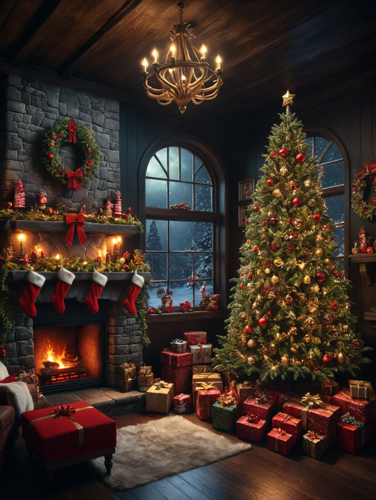 Christmas overlay image, background, realistic