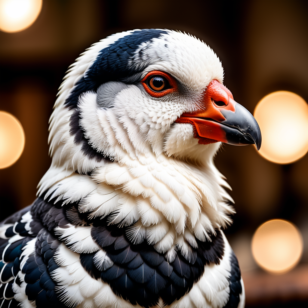 Fat, fluffy, adorable pigeon with a double chin and high soft studio 360° view