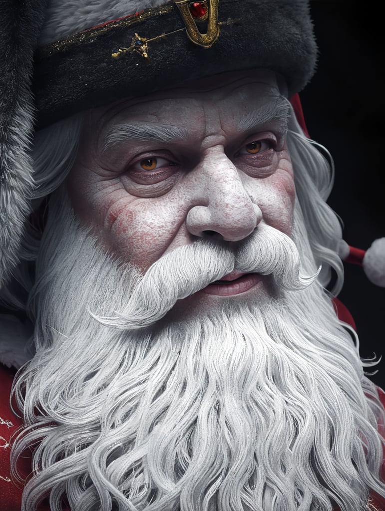 santa claus caricature red clothes christmas festive cartoon xmas jolly whimsical funny