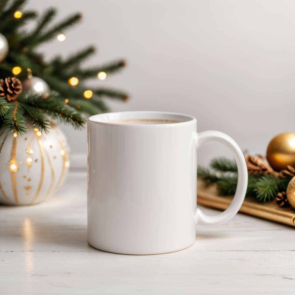 Christmas white mug