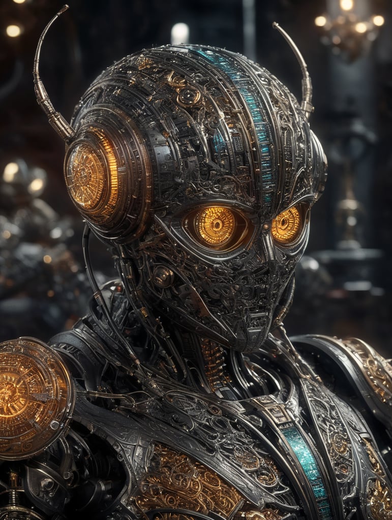 Nanobots , blink and you'll miss it details , I can't believe this is real , microfine microcircuitry and filigreed delicate wiring , luminous transparency --q 5