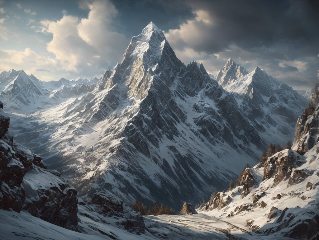 winter mountain in the Alp