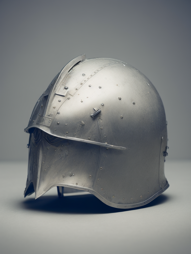 Art of a Sapartan knight's helmet, fallen to the ground after a battle