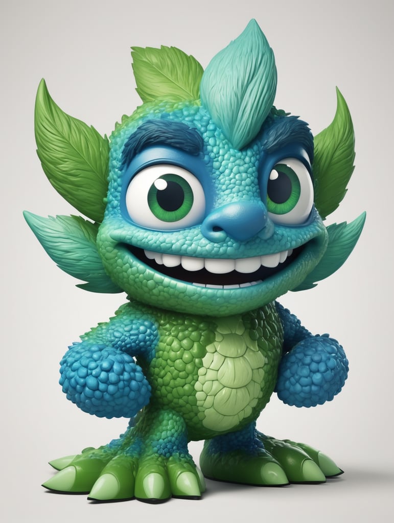 green and blue skin eistain mascot