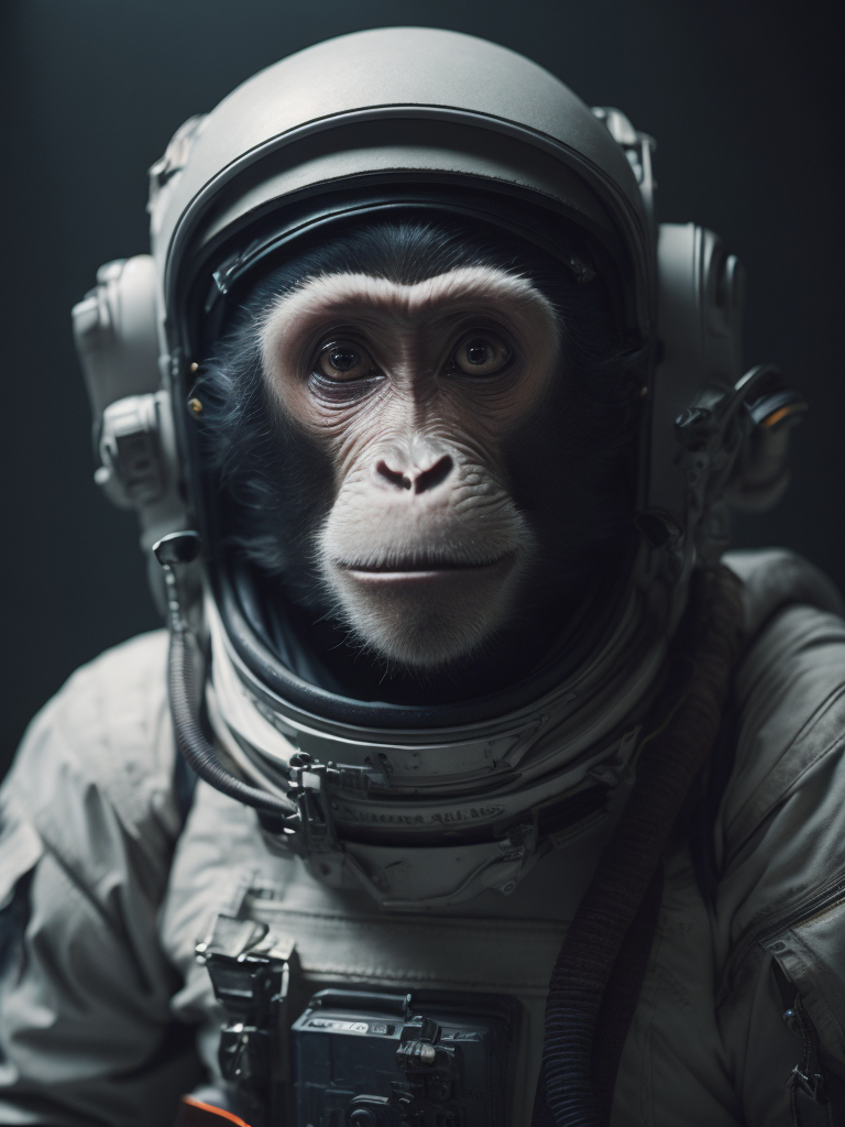 a monkey astronaut