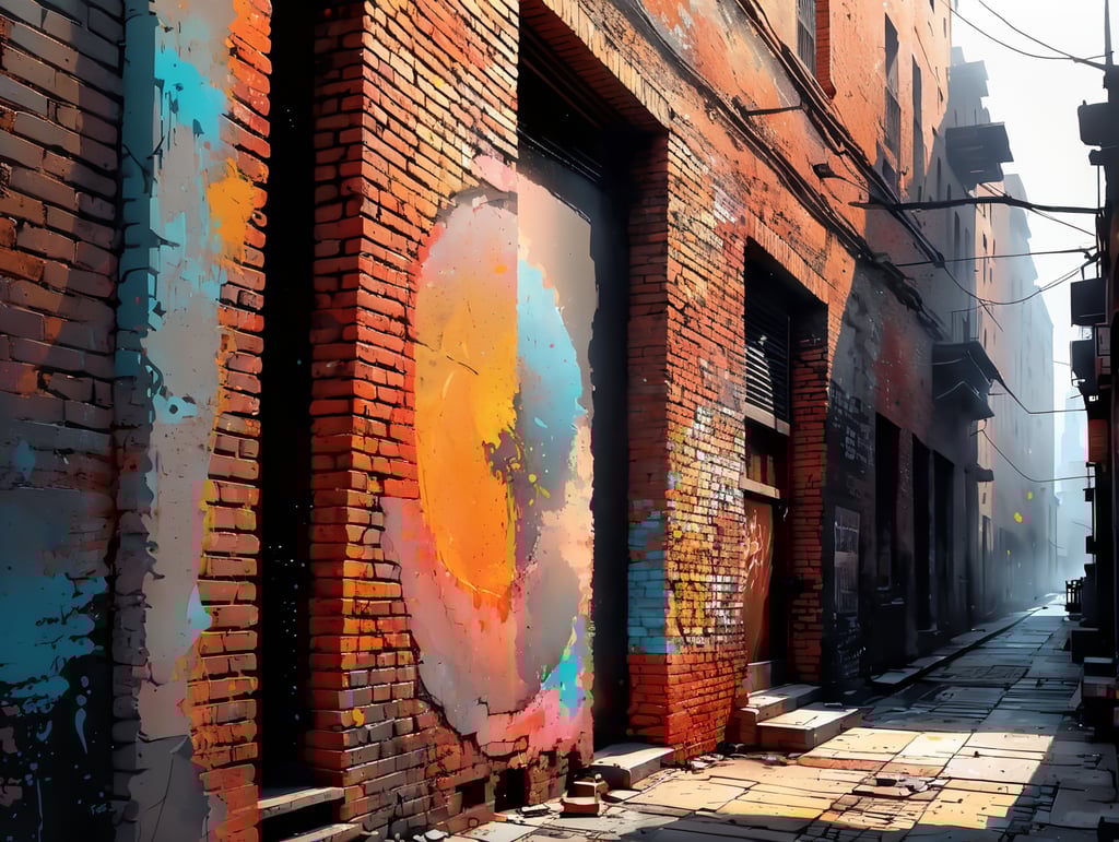 Straight on view of just a brick wall