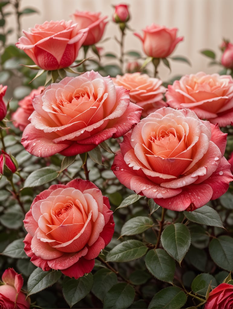 a thousand red rose flowers,depth of field,