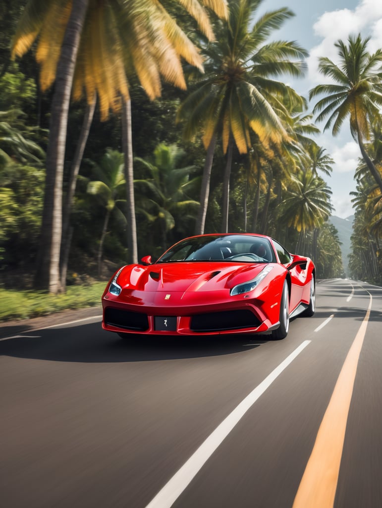 Magnum driving ferrari