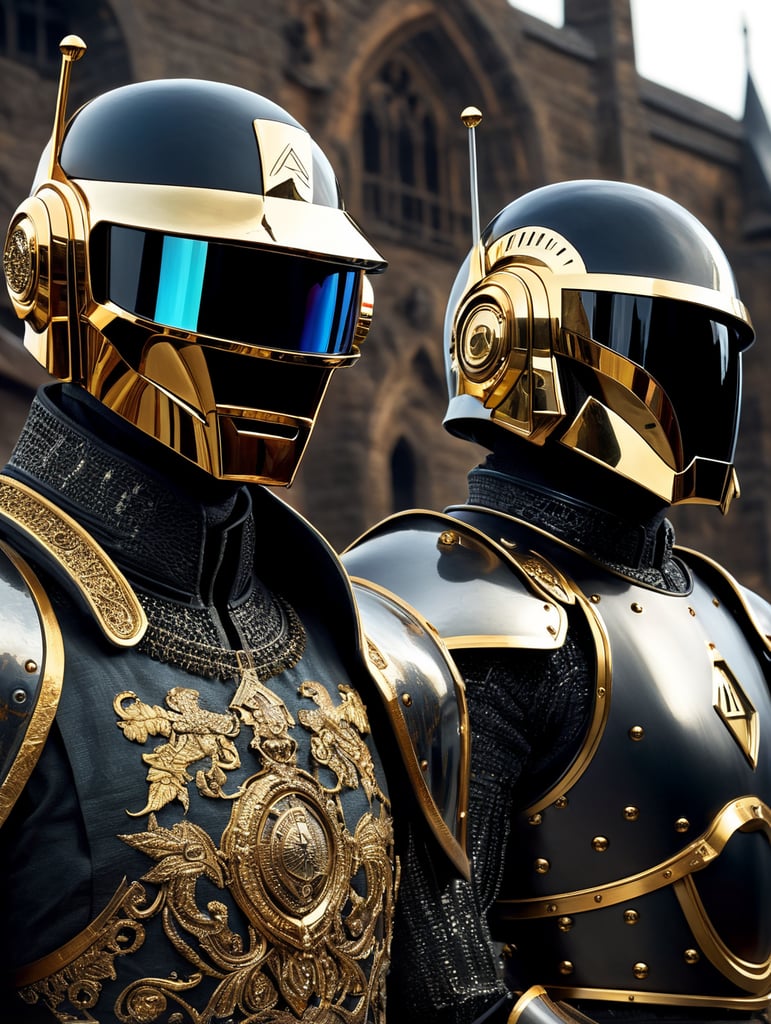 Middle age Daft Punk Knights