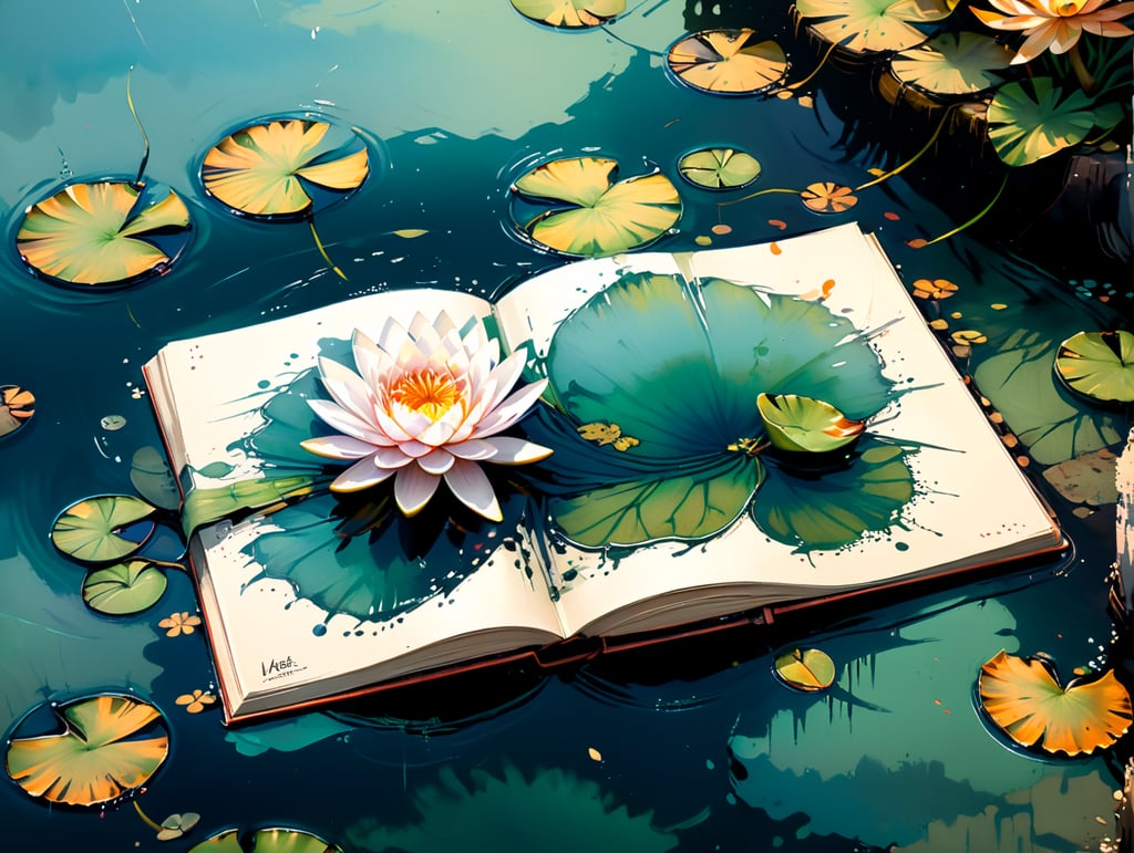 Кувшинка в книге.