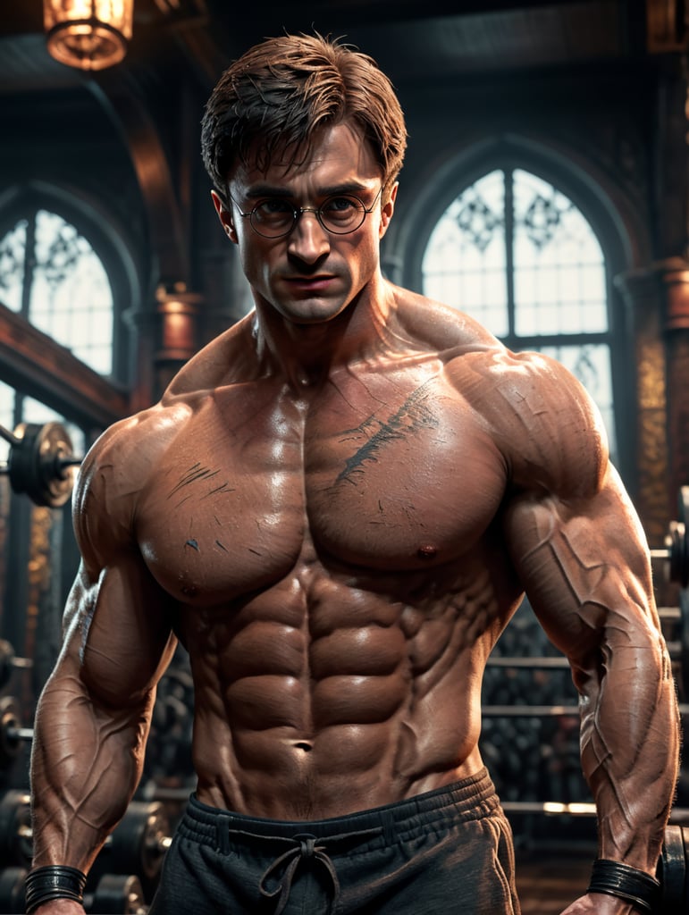 Harry Potter gym muscles