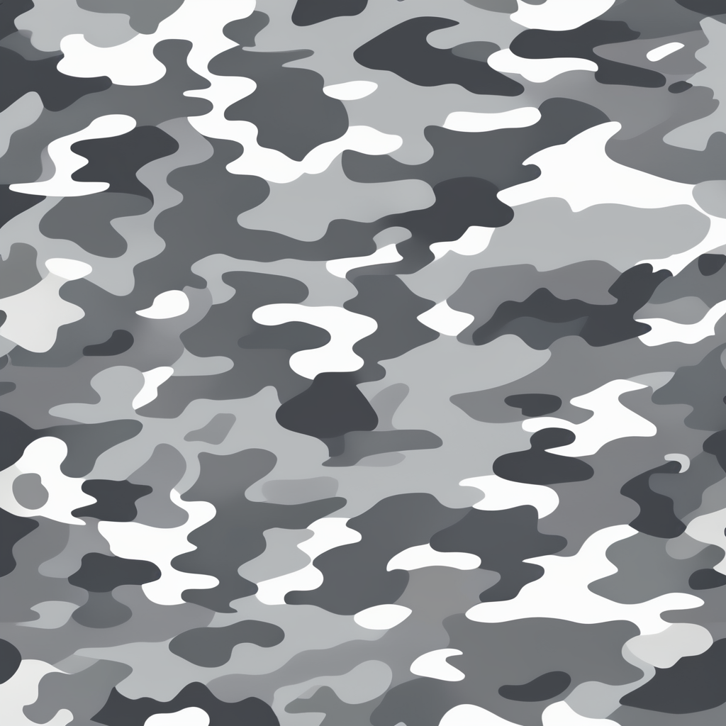 camouflage pattern, military, vector art, grey colors, seamless, modern