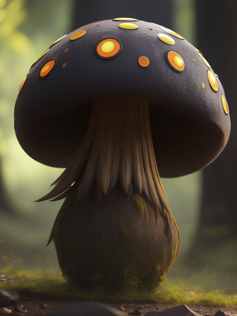 mushroom with big cute eyes