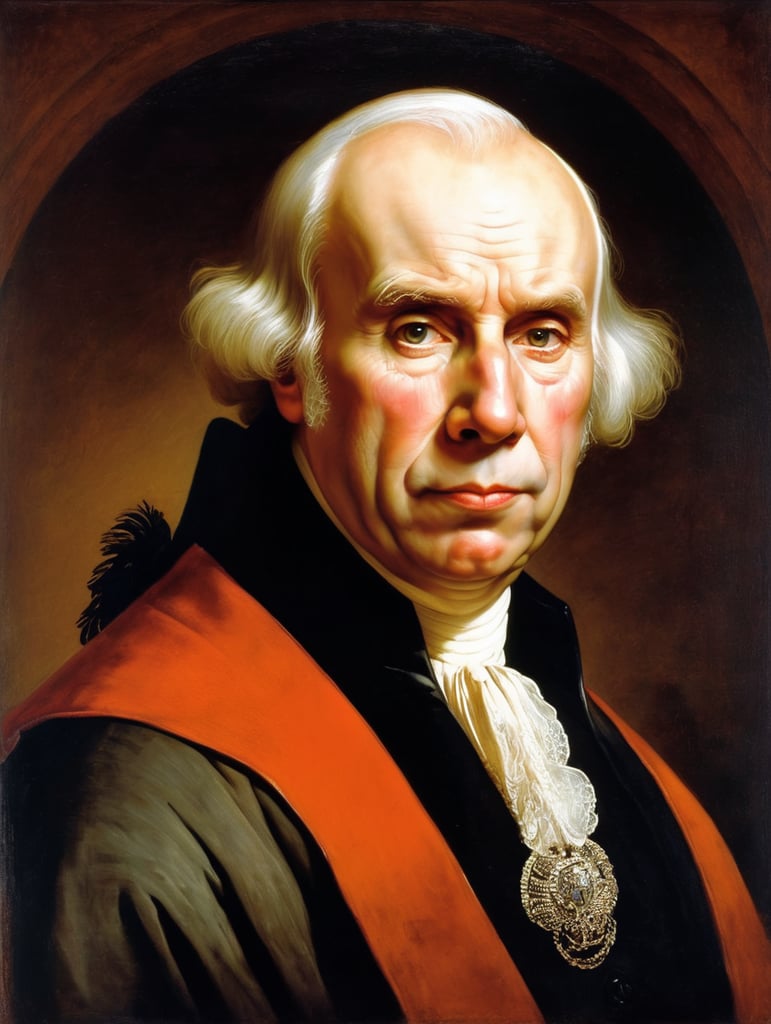 Premium Free ai Images | portrait of james madison by rembrandt