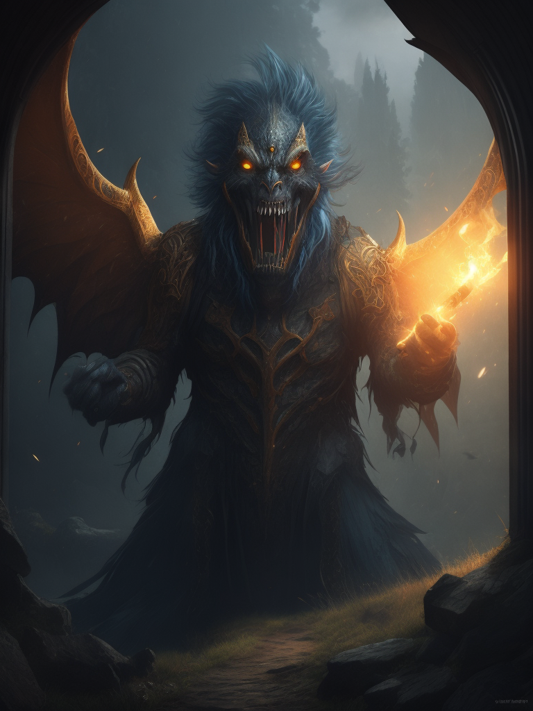 A magical monster of immense power and mystique, with mesmerizing colors and enchanting patterns. It possesses an otherworldly aura that evokes both fear and fascination. This medium-sized creature appears to have human-like features but is far from ordinary. Its villainous presence is undeniable, and one cannot help but feel a shiver down their spine in its full view. Involved in Lithuania mithology