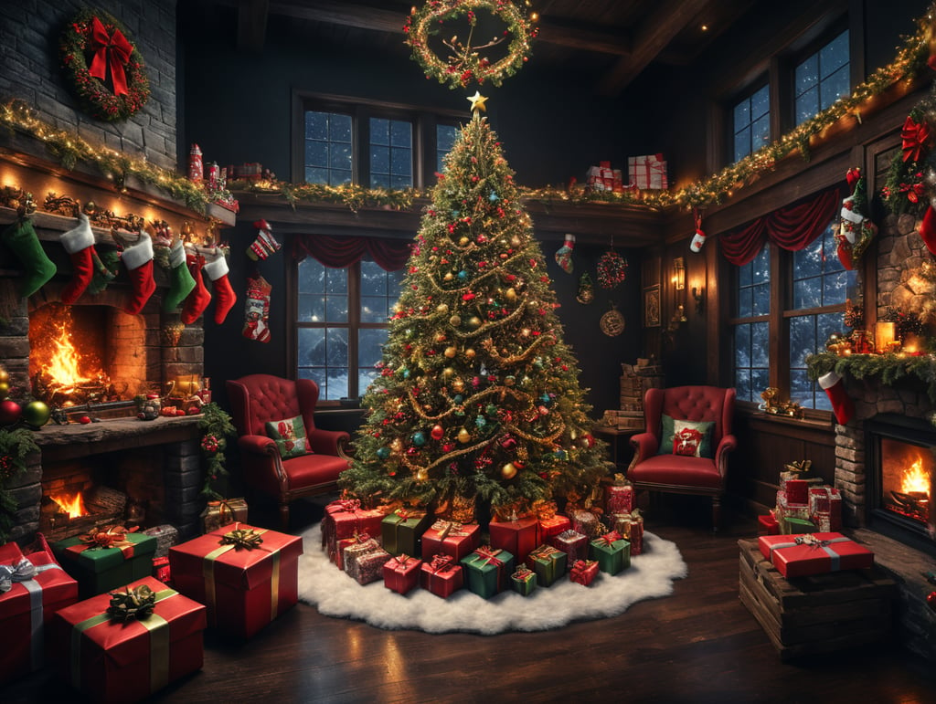 Christmas overlay image, background, realistic