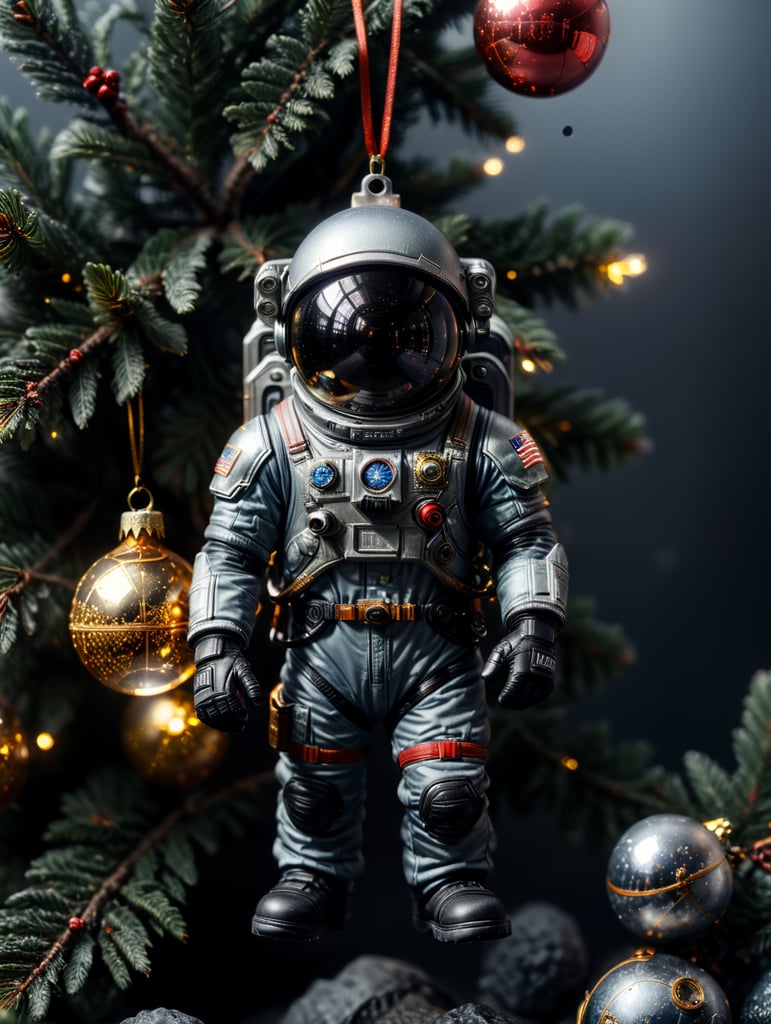 astronaut small glass glass figure, Christmas toy for the Christmas tree