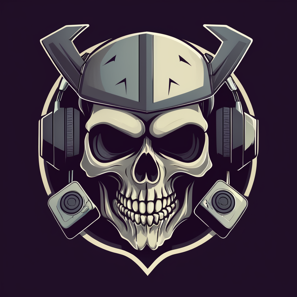 Skull Gaming Logo, vector image