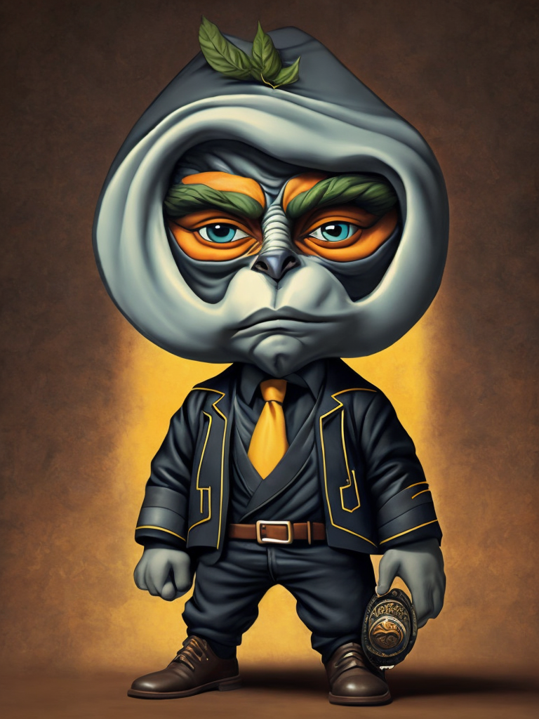 чебурашка, киберпанк style of Basil Gogos