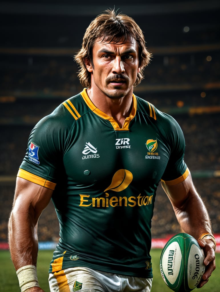 Generate an image of a South African Springbok Rugby player Eben Etzebeth