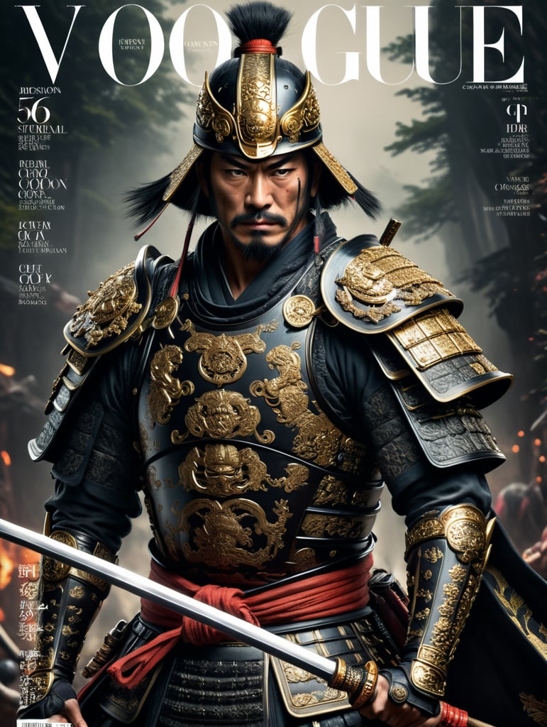 Japanese Samurai on the cover of Vogue