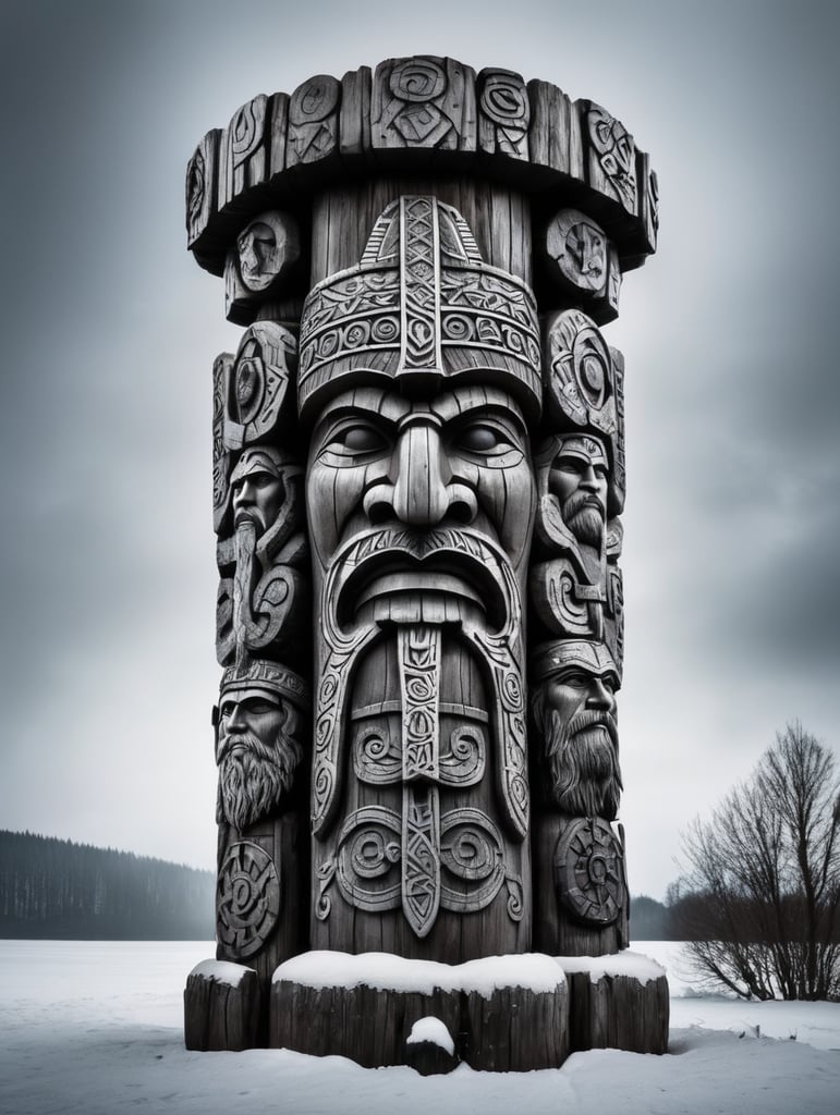 viking totem pole