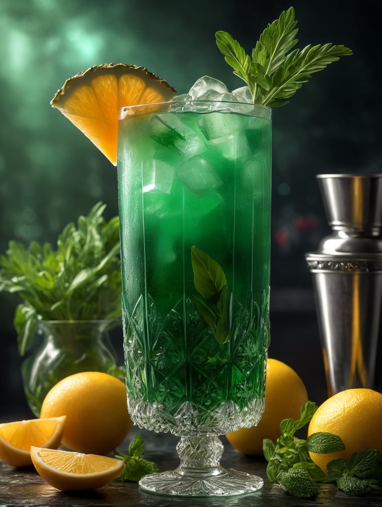 Cocktail green mist