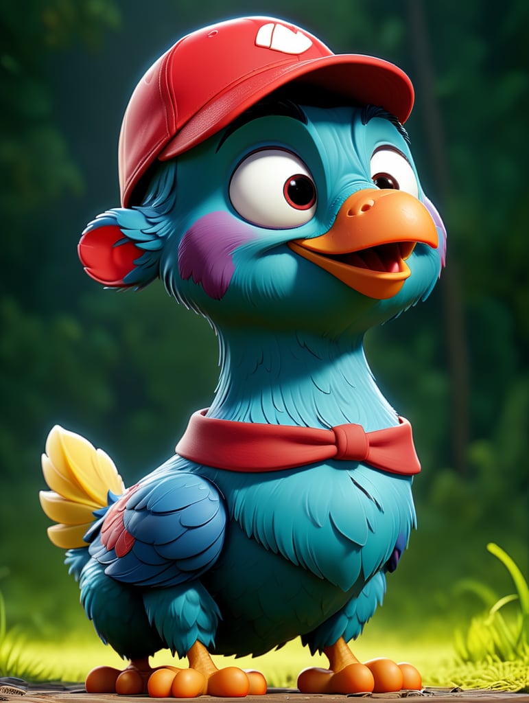 chicken with red hat